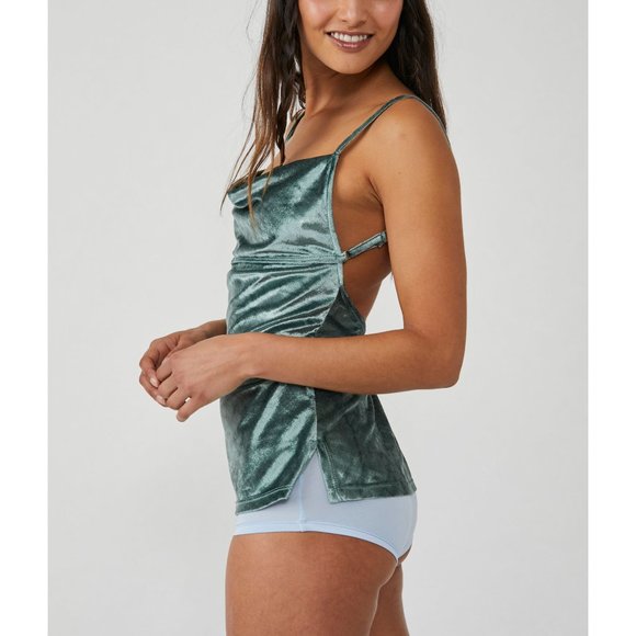 🎉 LAST CHANCE🎉 FREE PEOPLE All Night Velvet Tunic / Evergreen - Picture 2 of 6